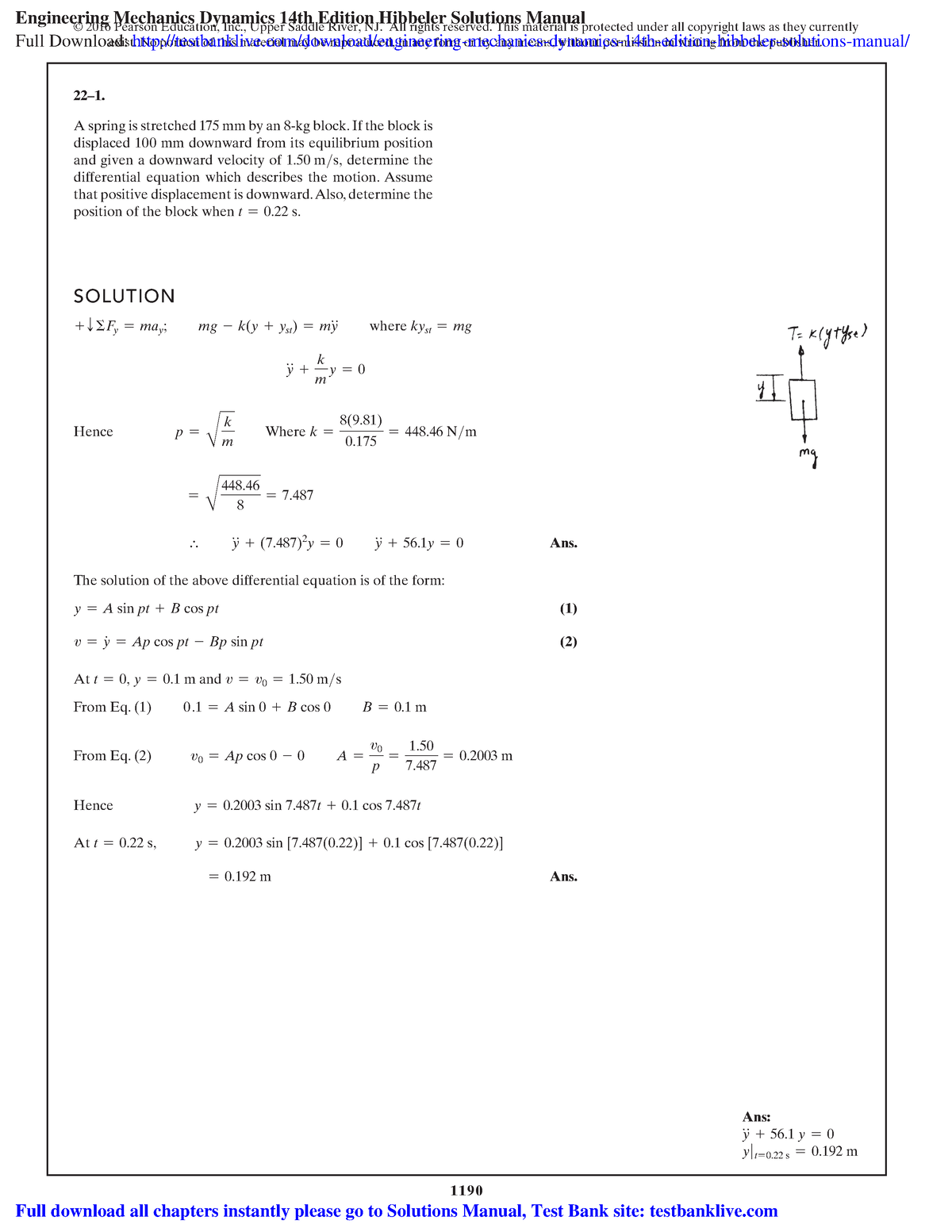 Engineering Mechanics Dynamics 14th Edition Hibbeler Solutions Manual ...