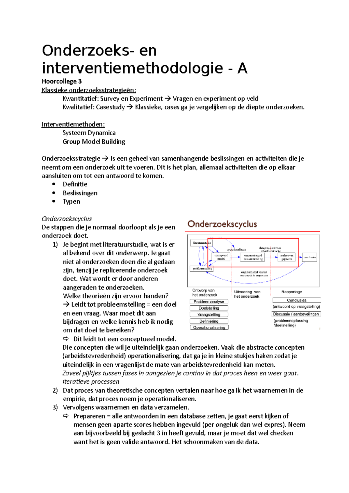 Onderzoeks- En Interventiemethodologie - A , Videocollege 3 - Radboud ...