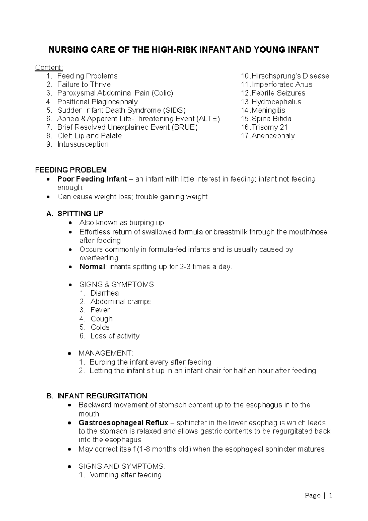 NCM-109-11 High-Risk-Infant-Young-Infant - NURSING CARE OF THE HIGH ...