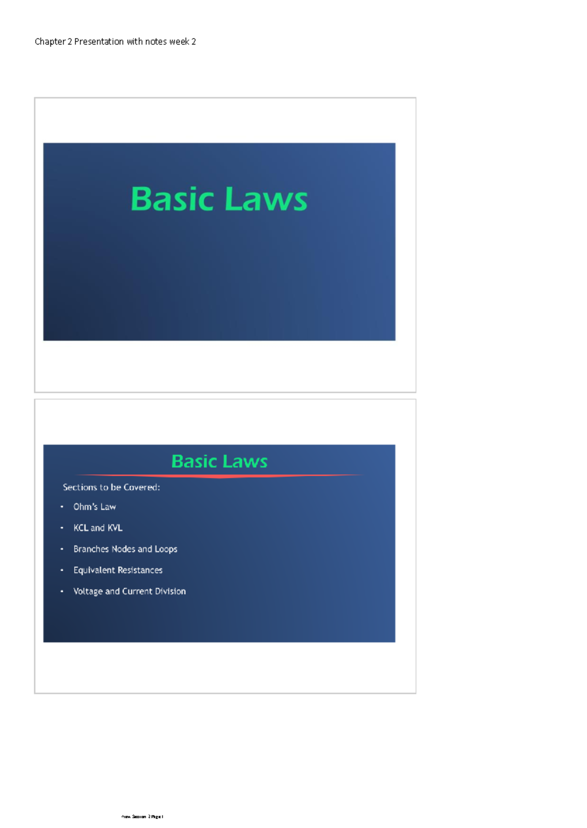 Chapter 2 Presentation with notes week 3 Complete - Chapter 2 ...