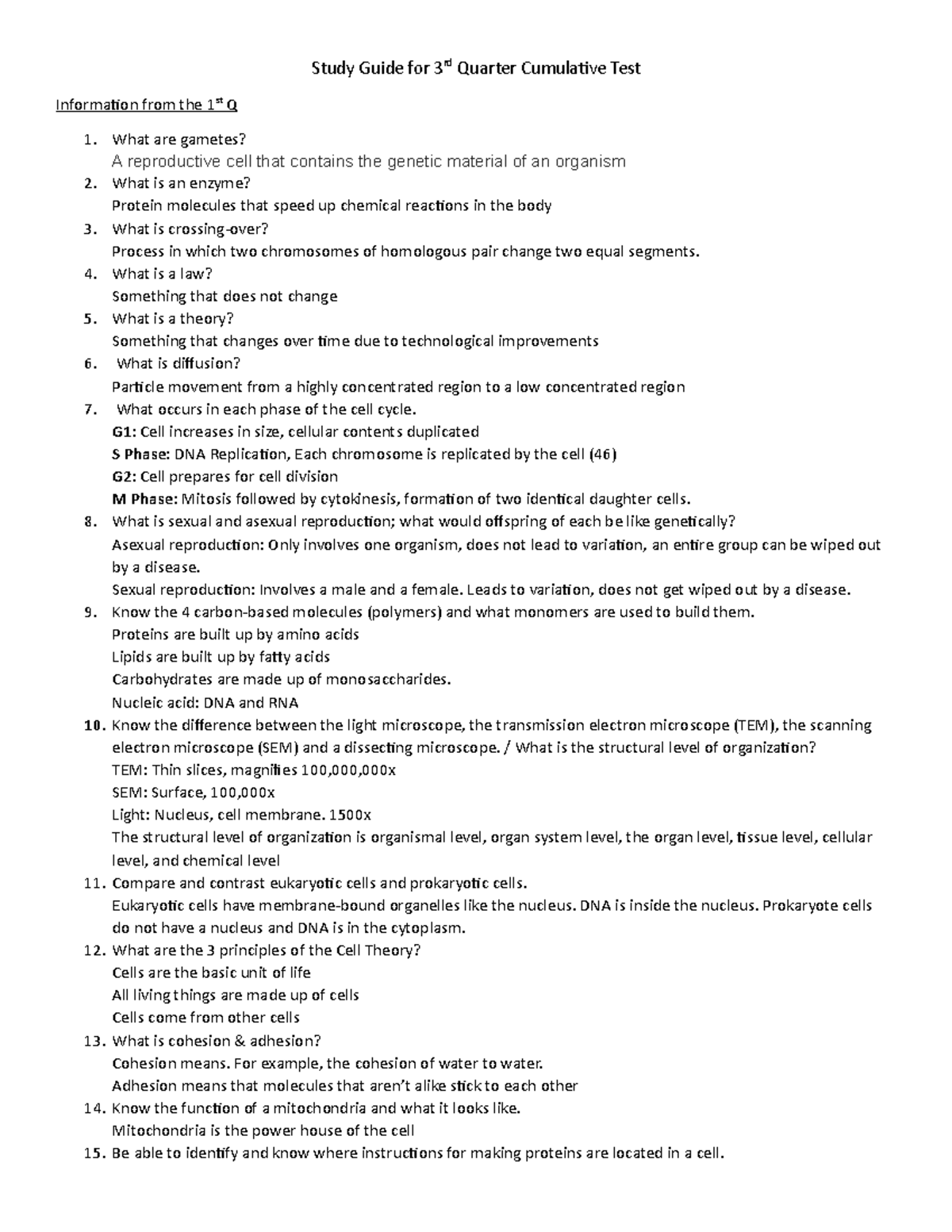 Study Guide=3rd Quarter Cumulative 1920 Study Guide for 3rd Quarter