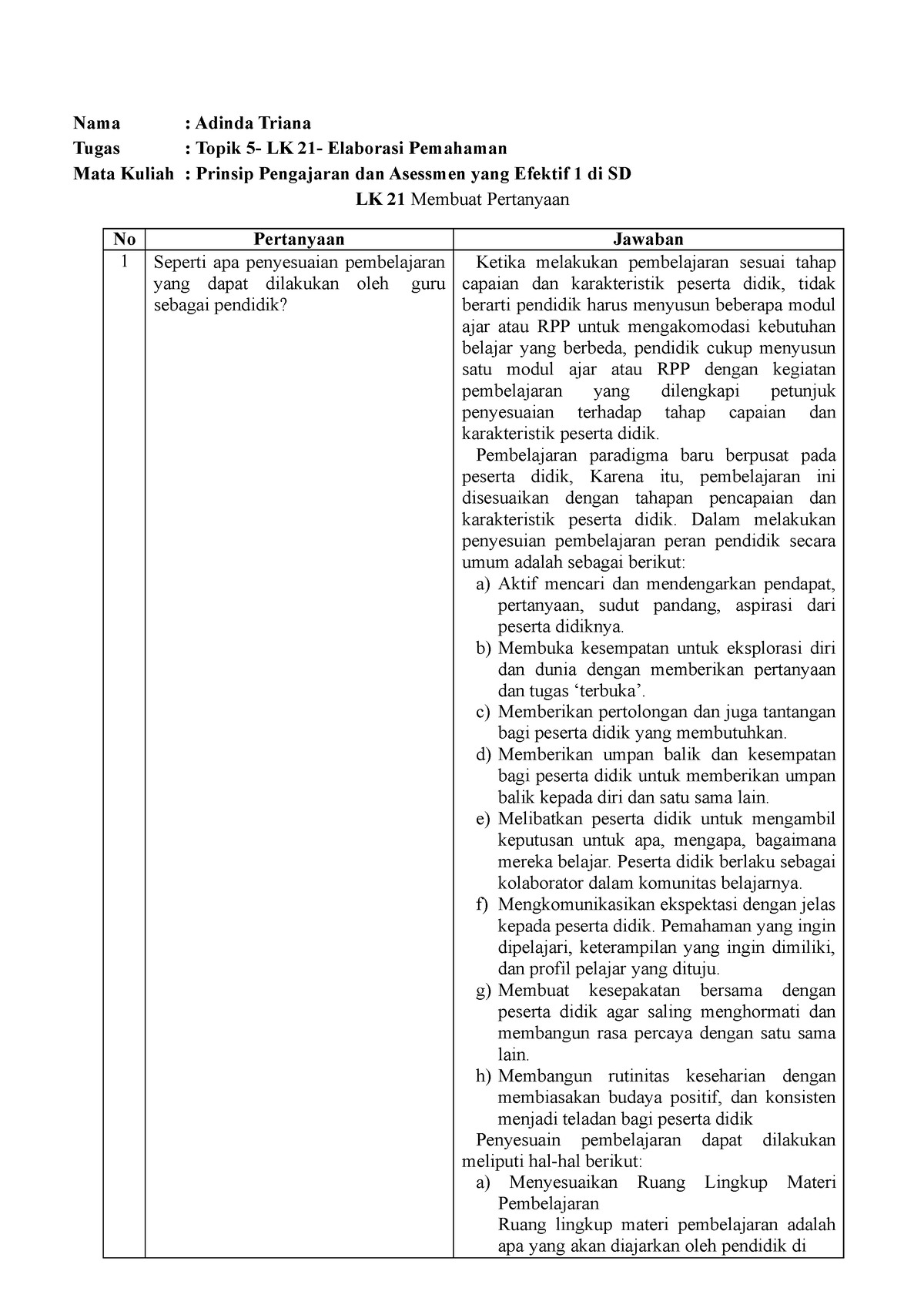 Topik 5- LK 21- Elaborasi Pemahaman- Asessmen- Adinda Triana- PPG ...