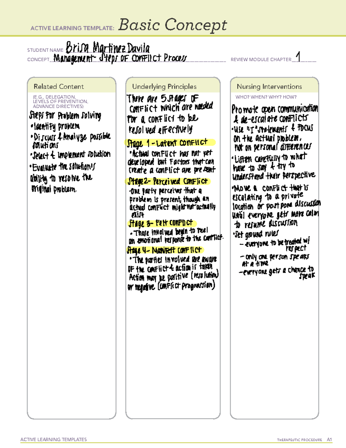 ATI Remediation - ACTIVE LEARNING TEMPLATES THERAPEUTIC PROCEDURE A ...