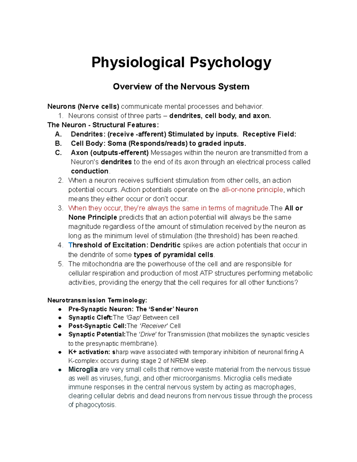 Physiological Psychology - Physiological Psychology Overview Of The ...