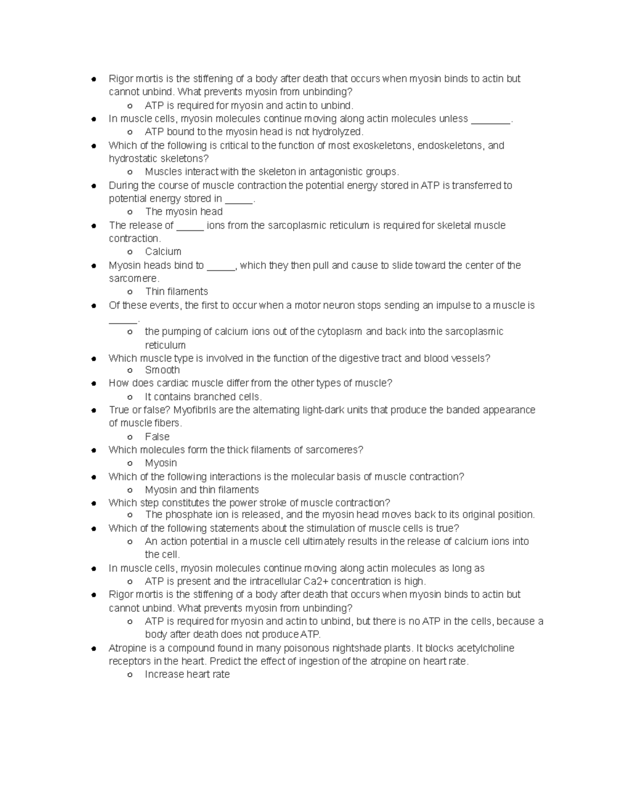 Homework 8 - Rigor mortis is the stiffening of a body after death that ...