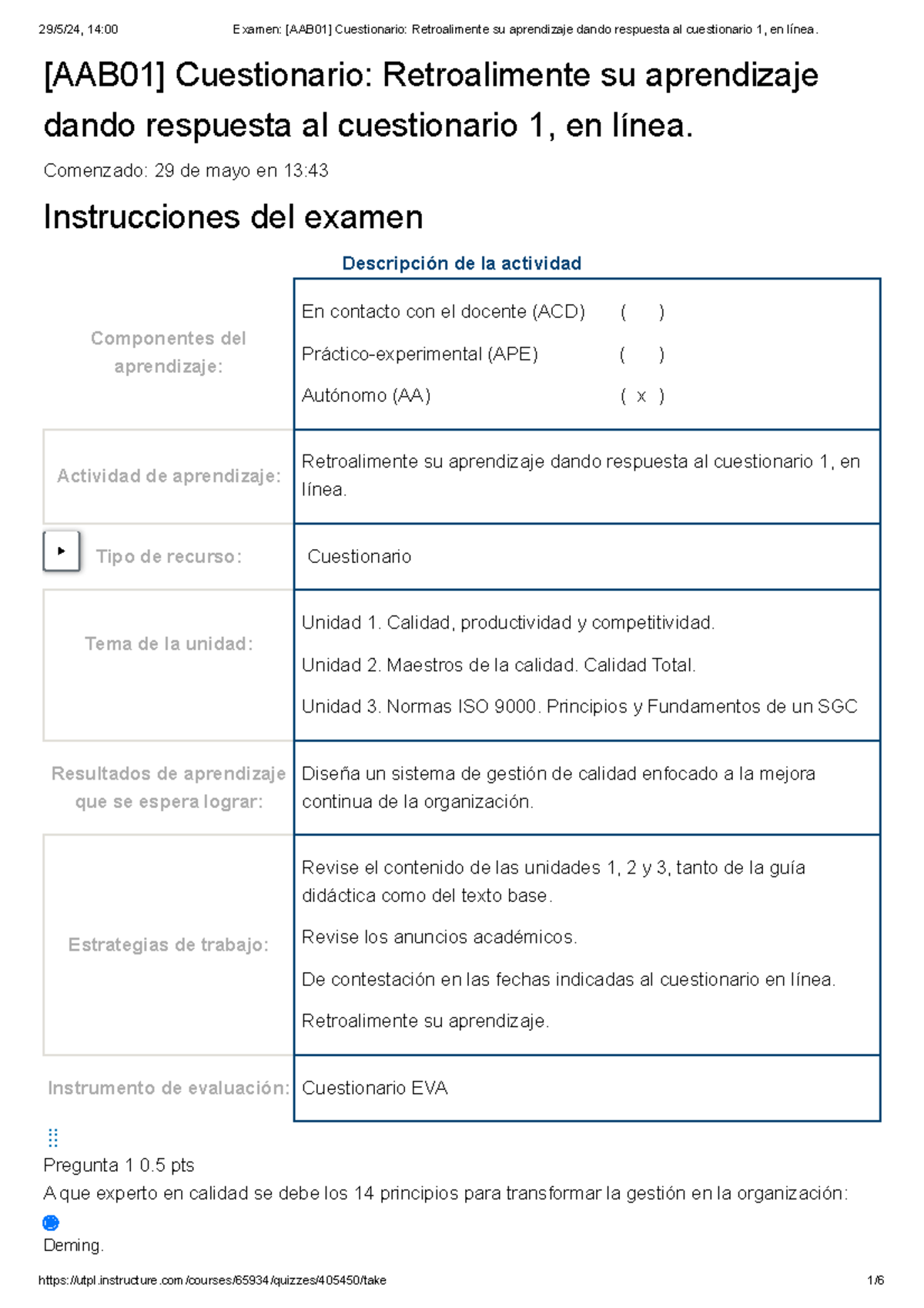 Examen [AAB01] Cuestionario Retroalimente Su Aprendizaje Dando ...