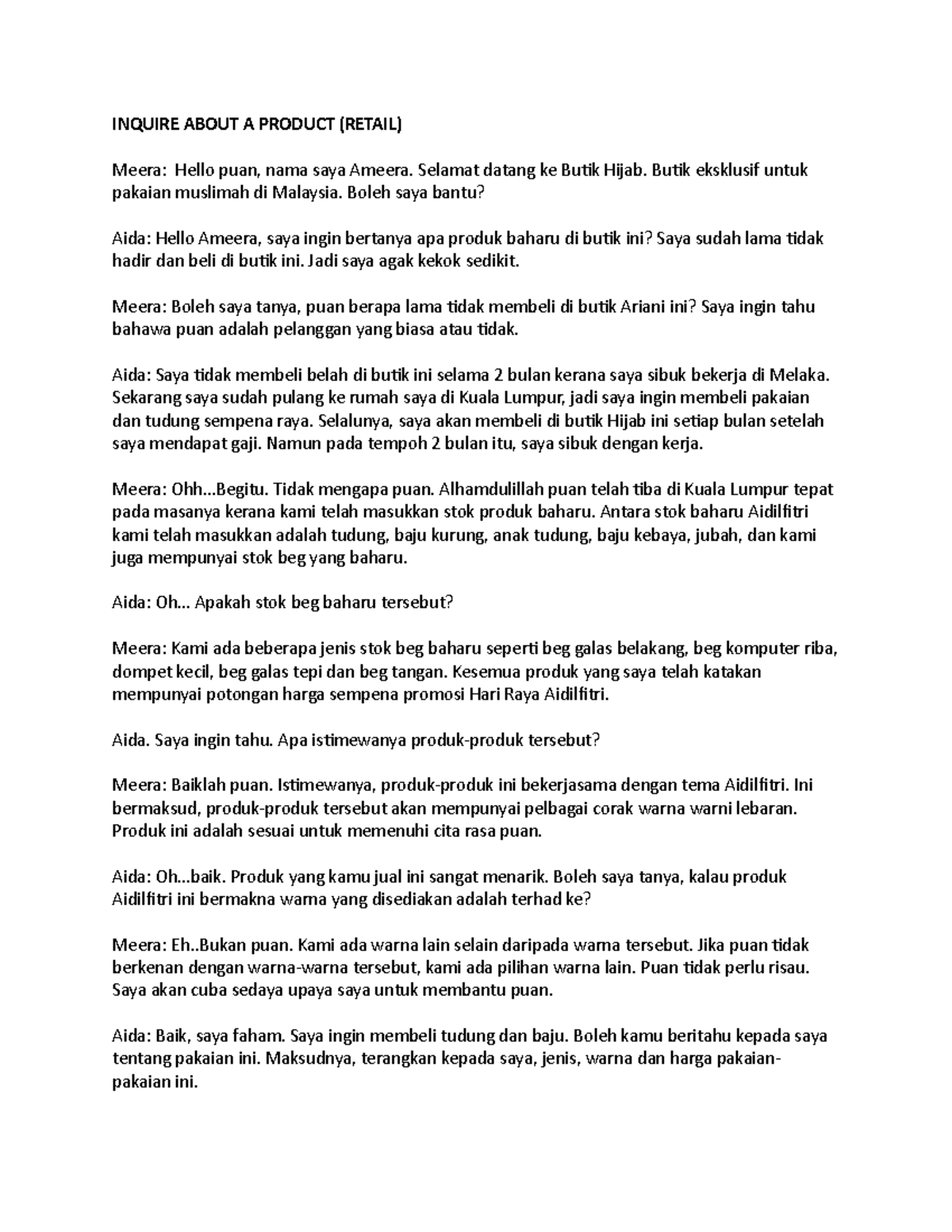 script presentation bahasa melayu