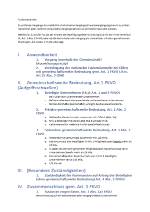 Schema Art 101 - Prüfung Des Art. 101 AEUV Kartellverbot - I ...