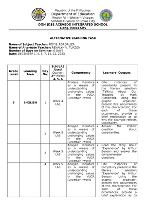 TLE ICT 10 - DLL Quarter 1 Week 2 - GRADES 1 to 12 DAILY LESSON LOG ...