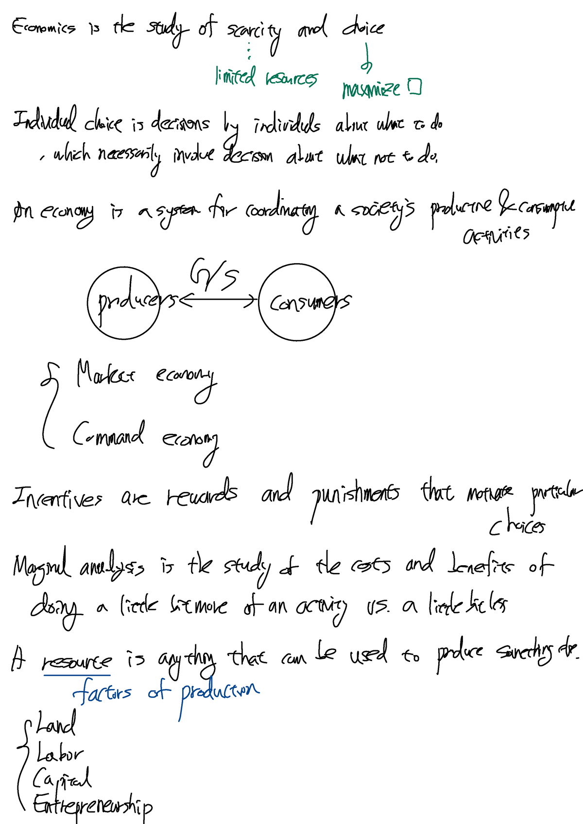 ECO 1002H Chapter 1 Lecture Notes Concepts - Economics Is The Study Of ...