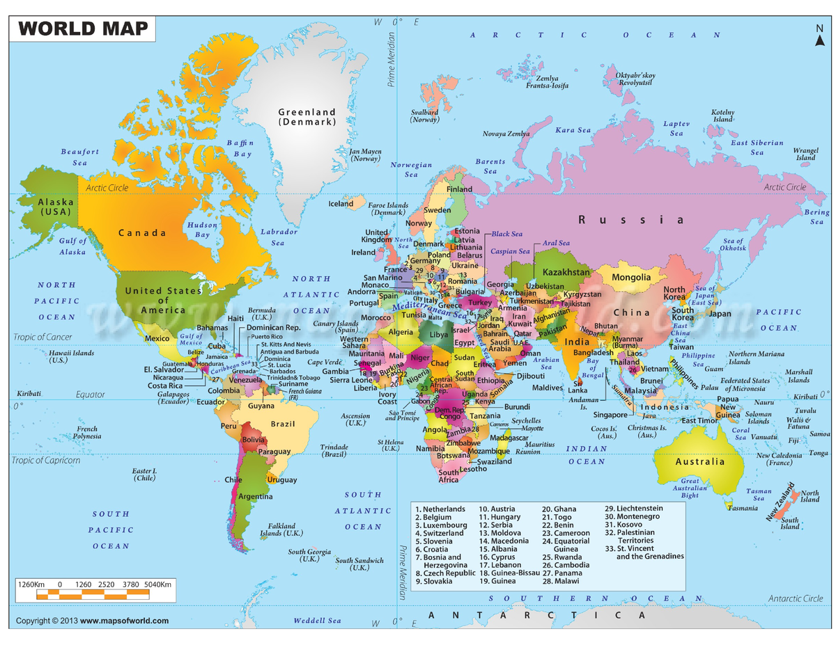 World map - Contemporary World - Studocu