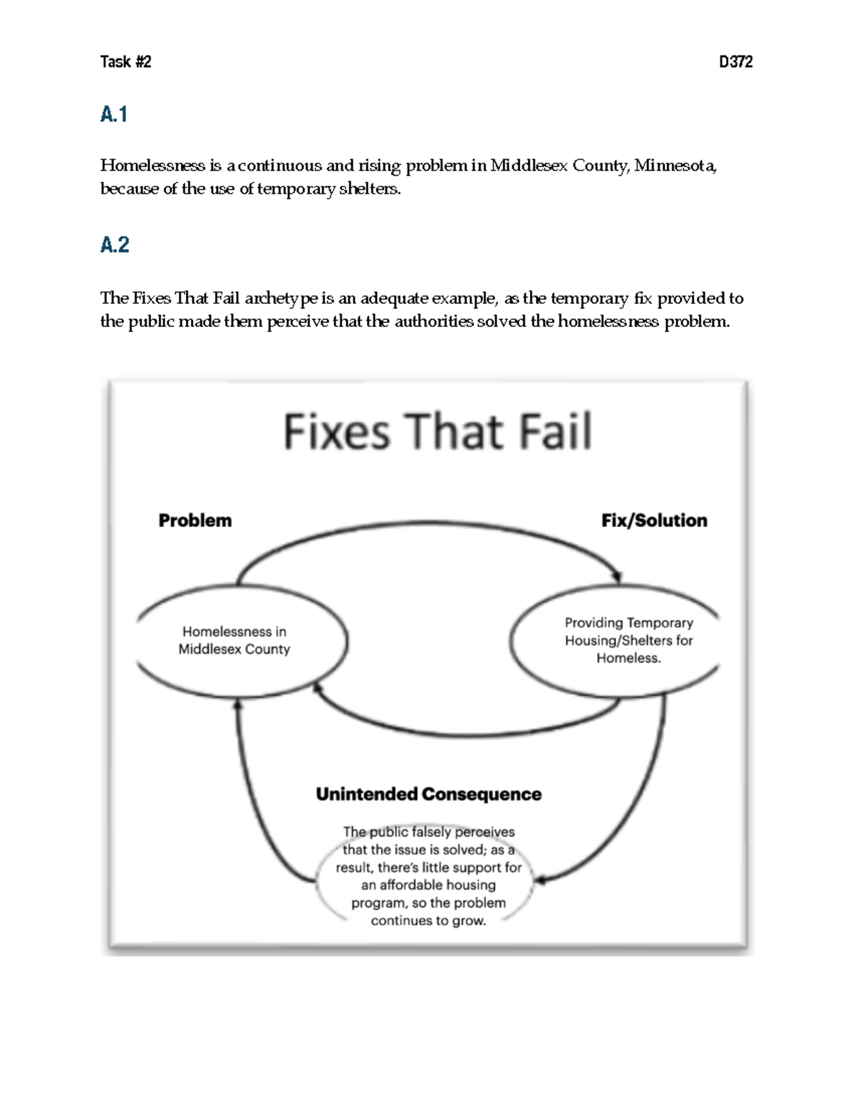 D372 Task 2 WGU - D372 Task 2 - Systems Thinking - D372 - Task #2 D A ...