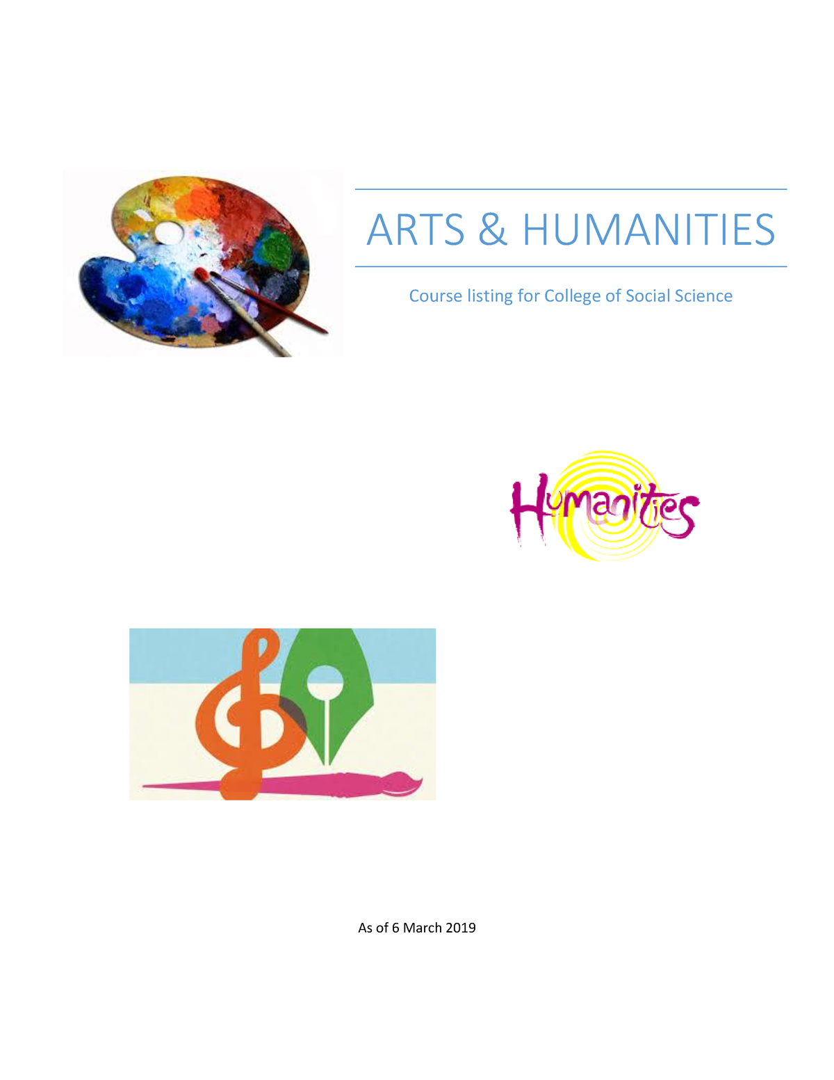 Arts Humanities - ARTS & HUMANITIES Course Listing For College Of ...