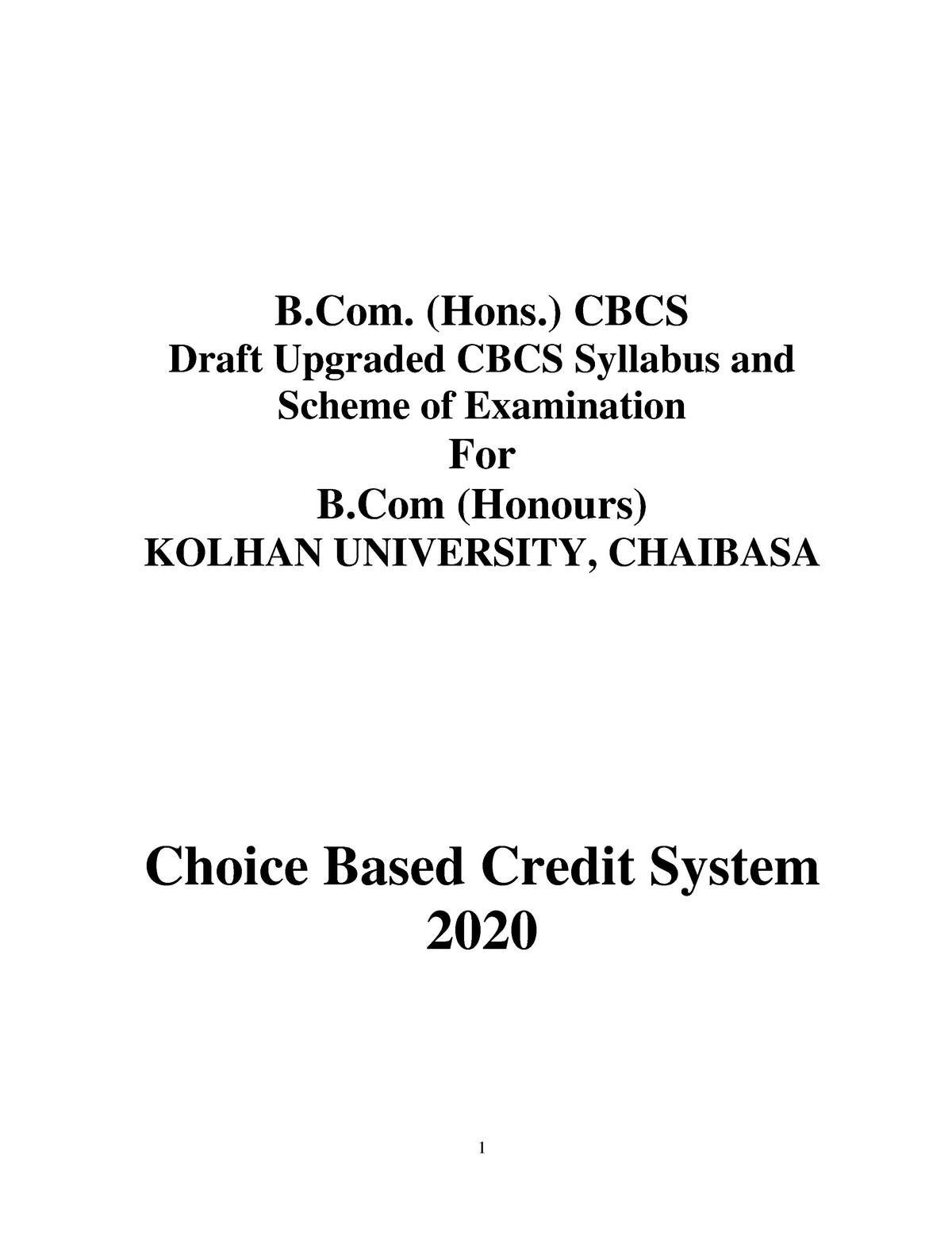 Revised Draft Upgraded Syllabus For BCom Hons CBCS - B. (Hons.) CBCS ...