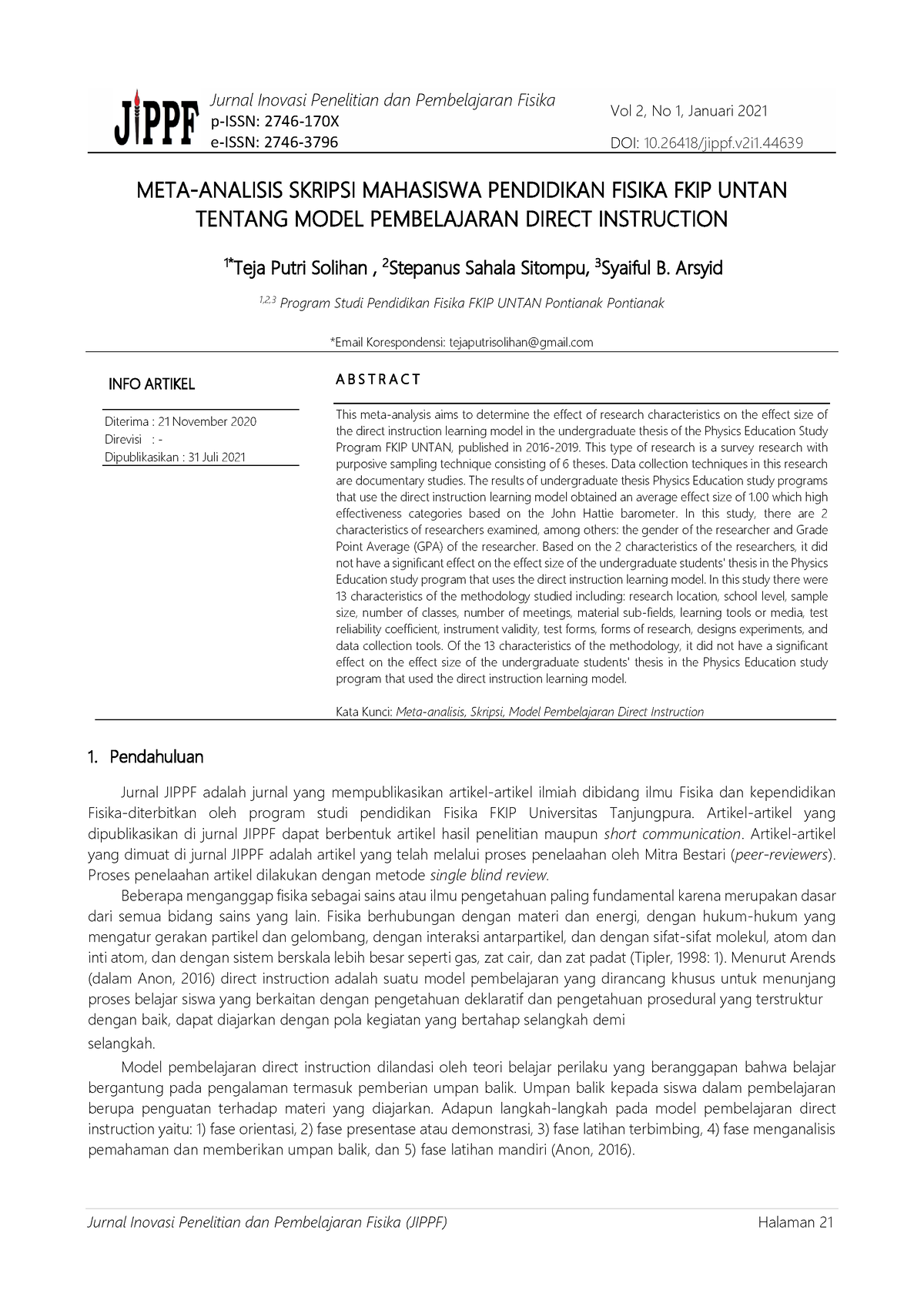 Garuda 2332716 - Jurnal Inovasi Penelitian Dan Pembelajaran Fisika Vol ...