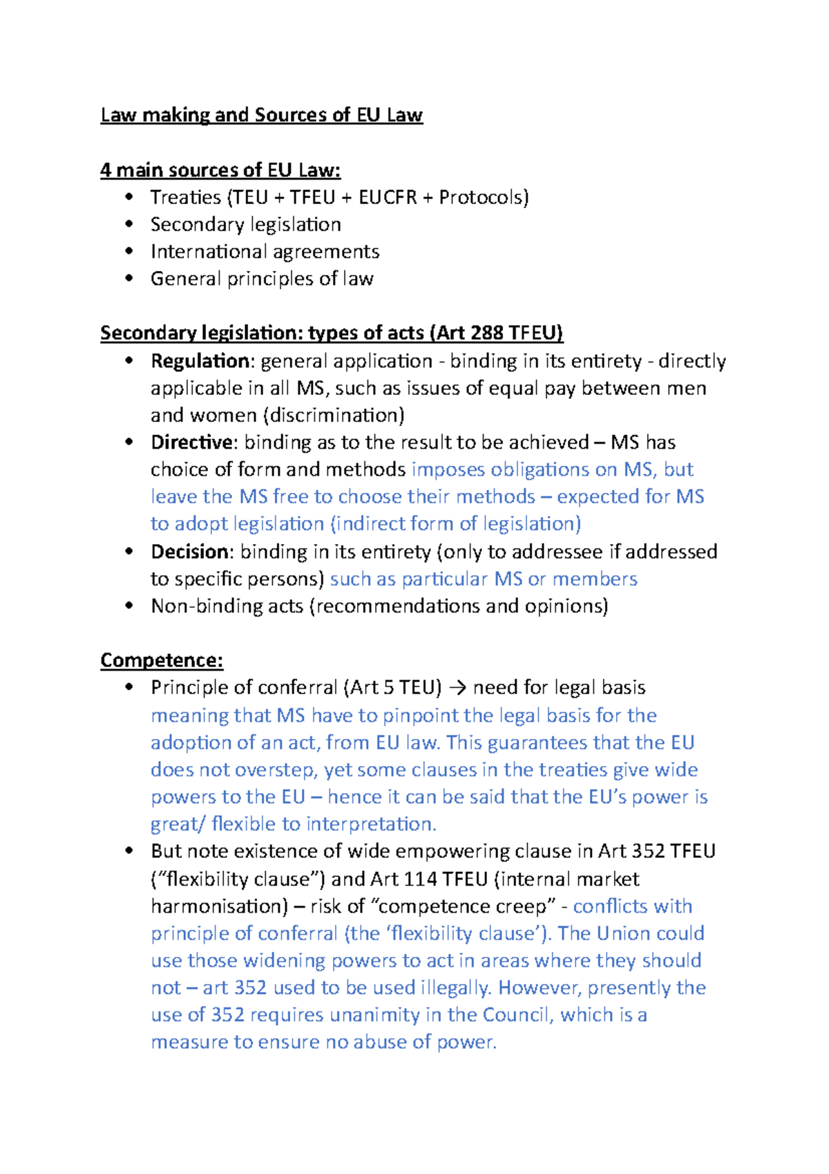 Law Making And Sources Of EU Law L3 - Law Making And Sources Of EU Law ...