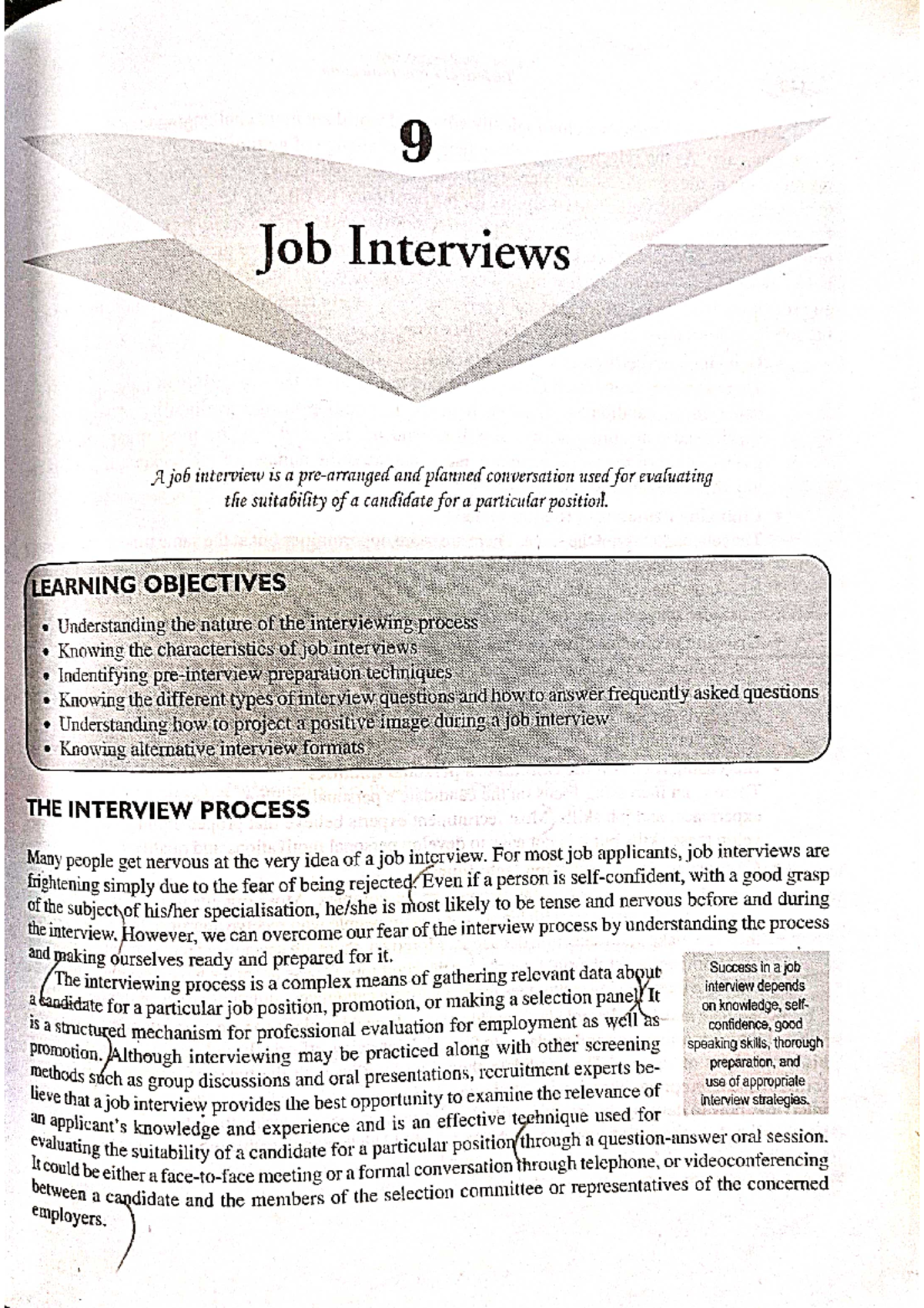 JOB Interviews (MIL) - help student - Indian Writing in English - Studocu
