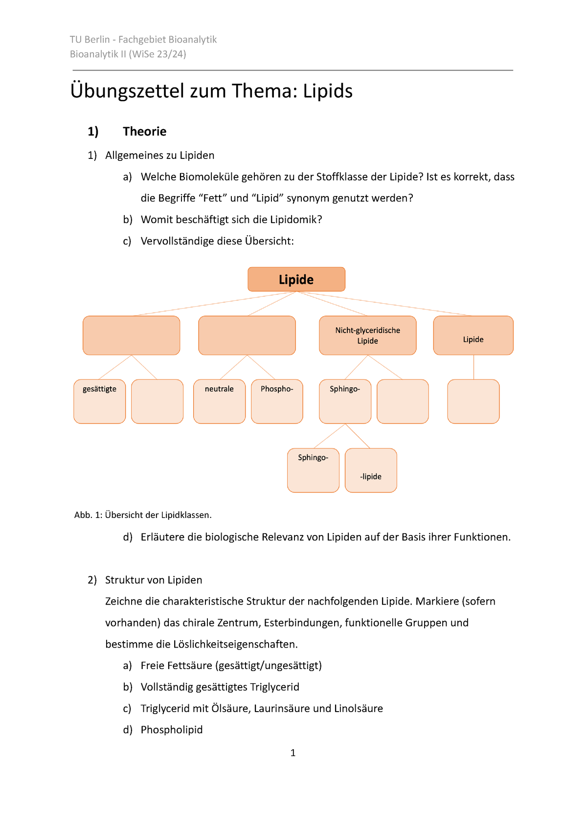 Struktur und Funktion von Lipiden