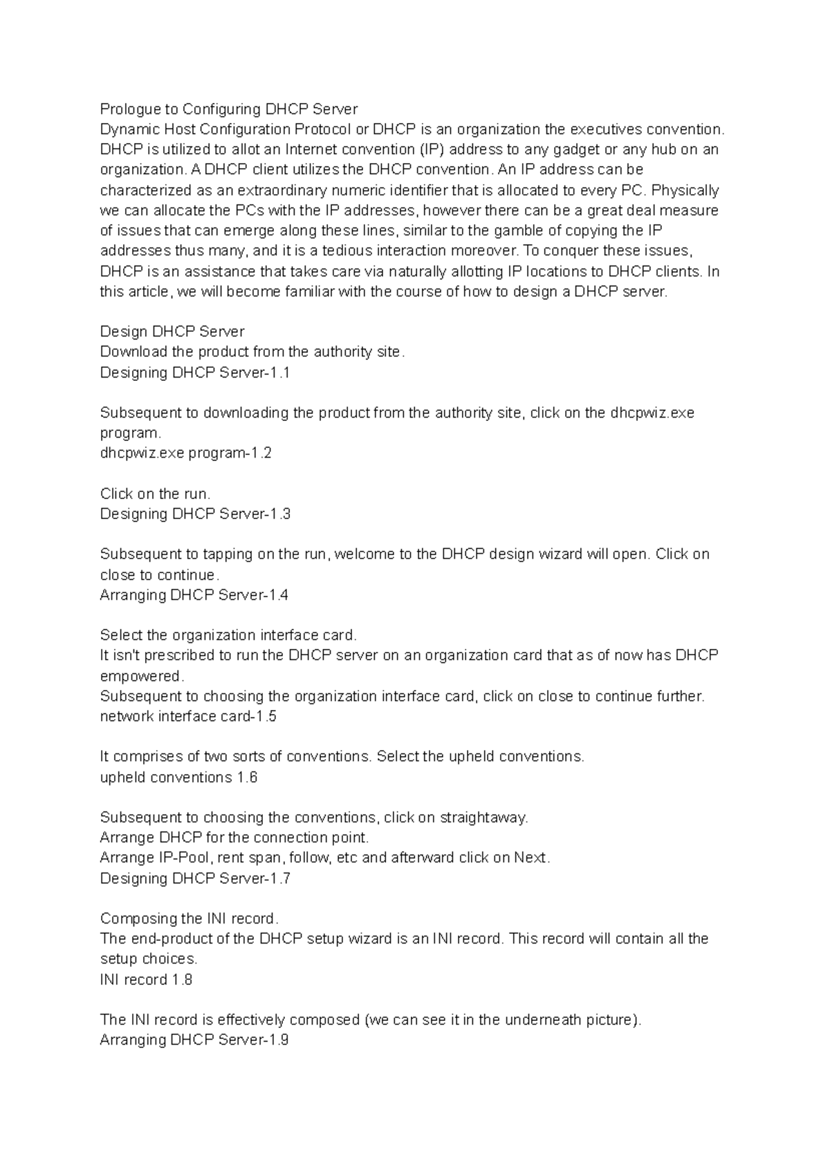 Lecture 1 - Prologue to Configuring DHCP Server Dynamic Host ...