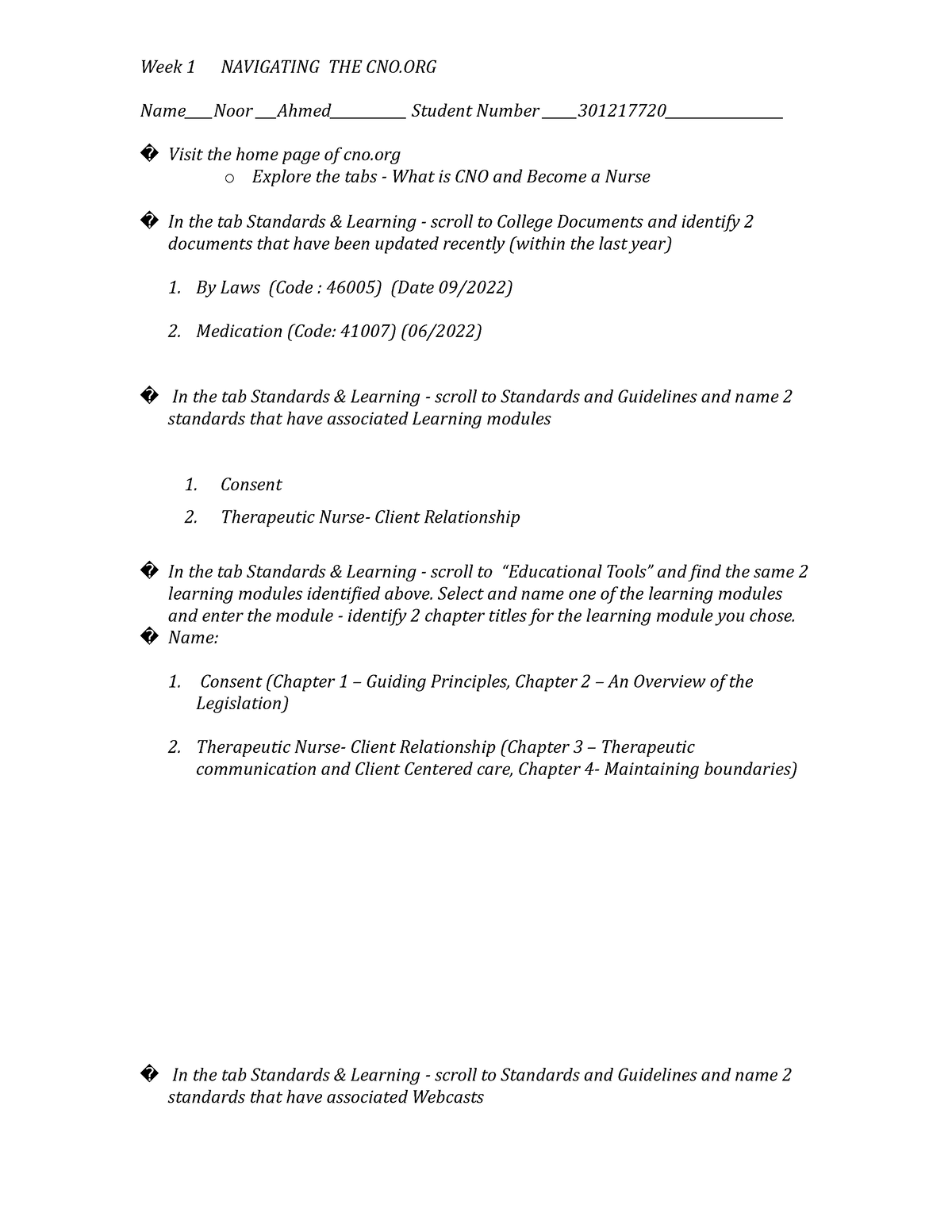 special assignment class cno