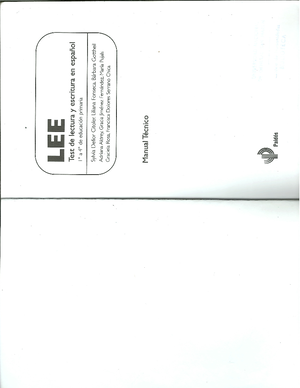 Test lee fonesca - LEE. Test de Lectura y Escritura en Español Autores ...