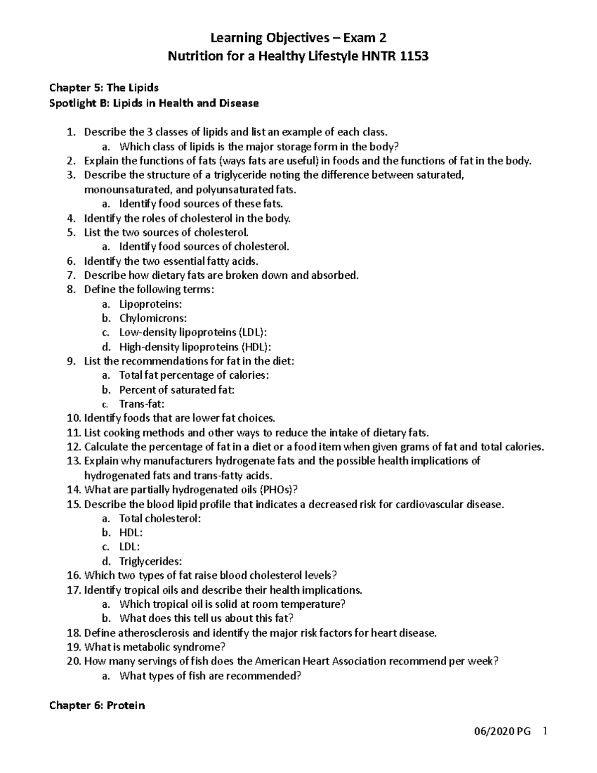 Exam 2 - Exam 2 - Learning Objectives – Exam 2 Nutrition For A Healthy ...