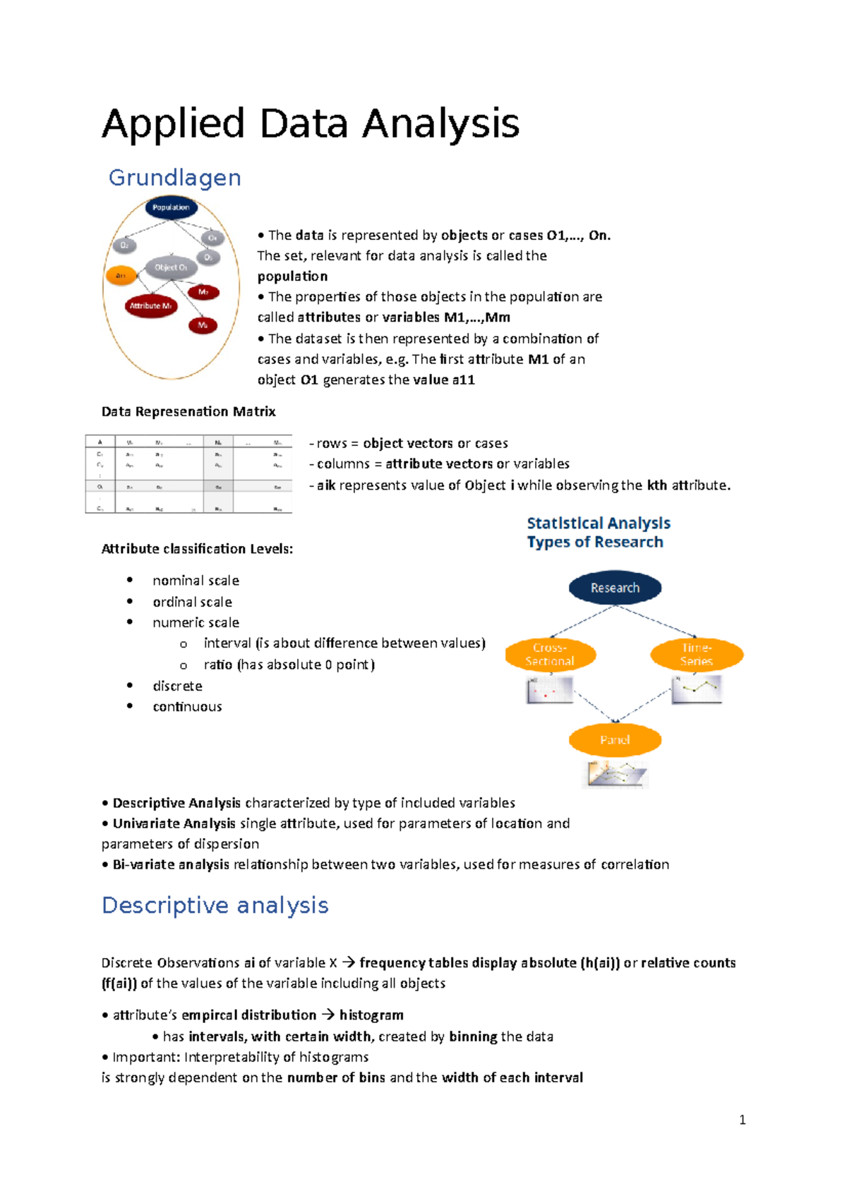 Applied Data Analysis Zusammenfassung SoSe21 - Applied Data Analysis ...