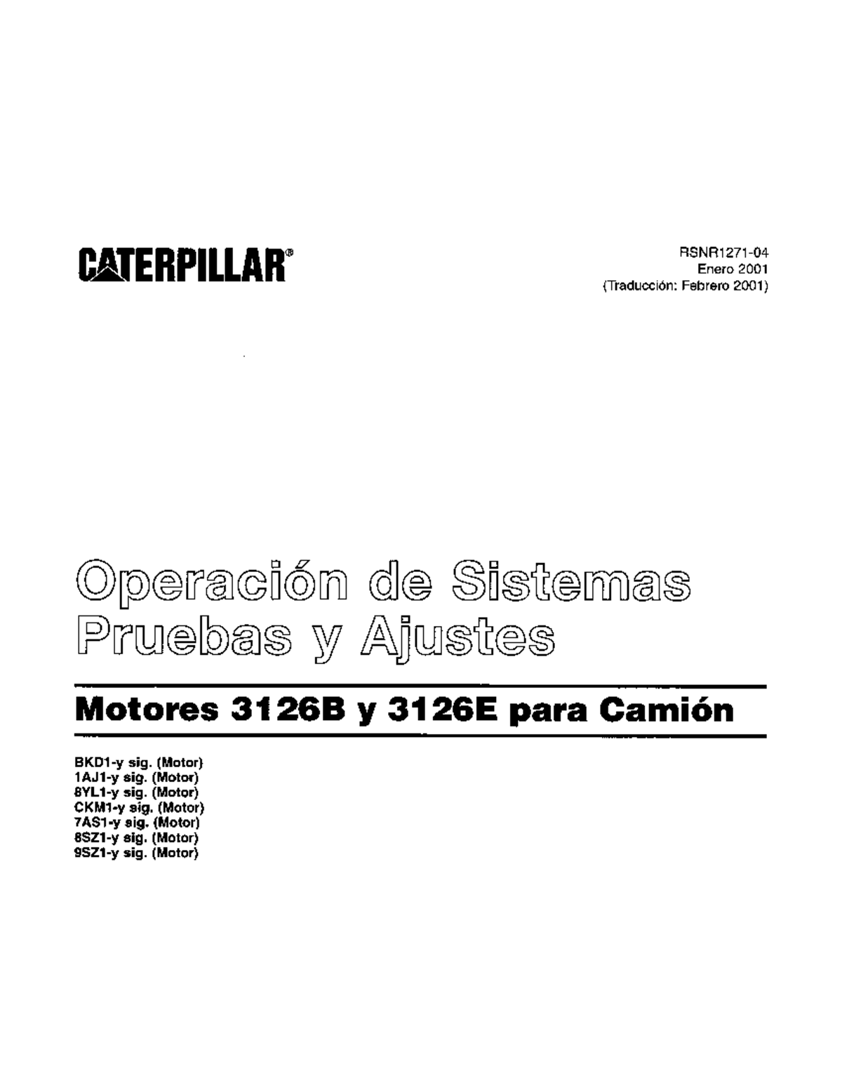 Manualdeservicioparamotoresdecamionescaterpillar3126pdf