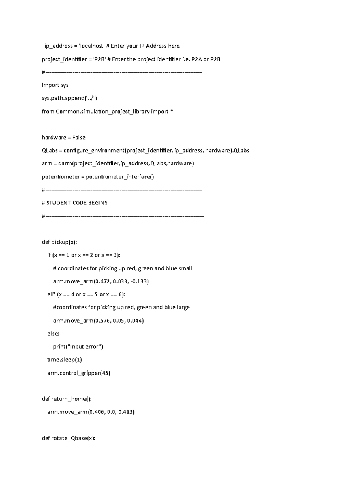 Project 2 Final Code - ip_address = 'localhost' # Enter your IP Address ...