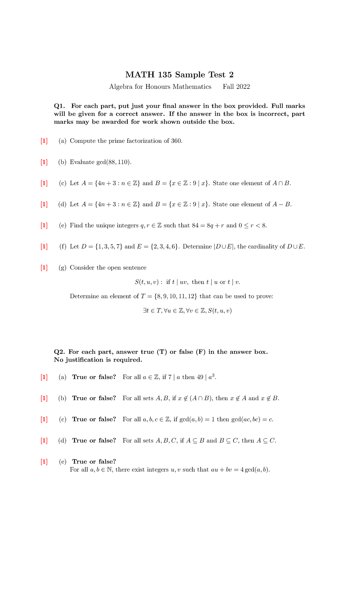 math 135 assignments