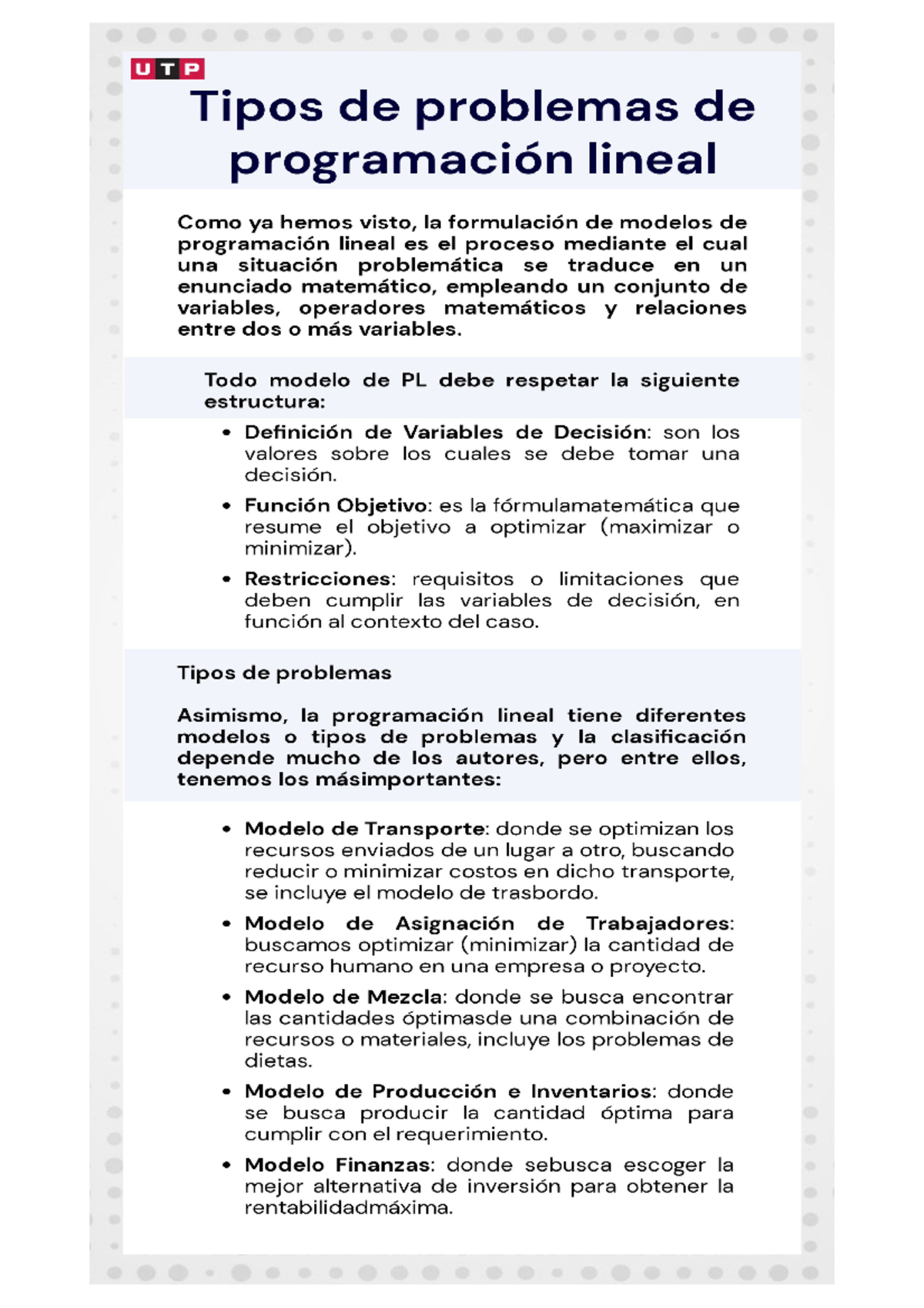 Semana 4 - PDF - Tipos De Problemas De Programacion Lineal ...