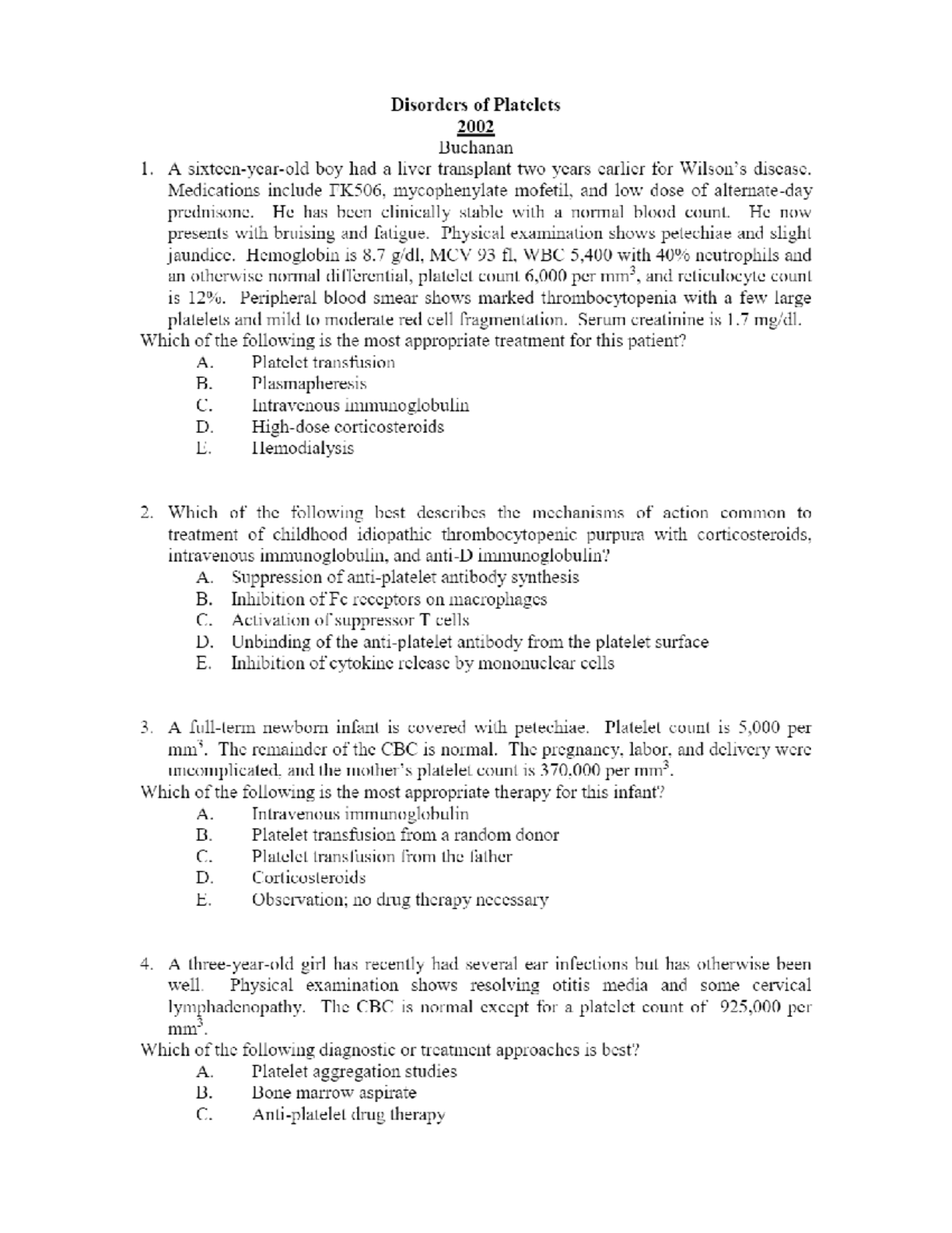 Multiple Choice Questions For The Board Review Course Medical Multiple Choice Questions For The Board Review Course Medical