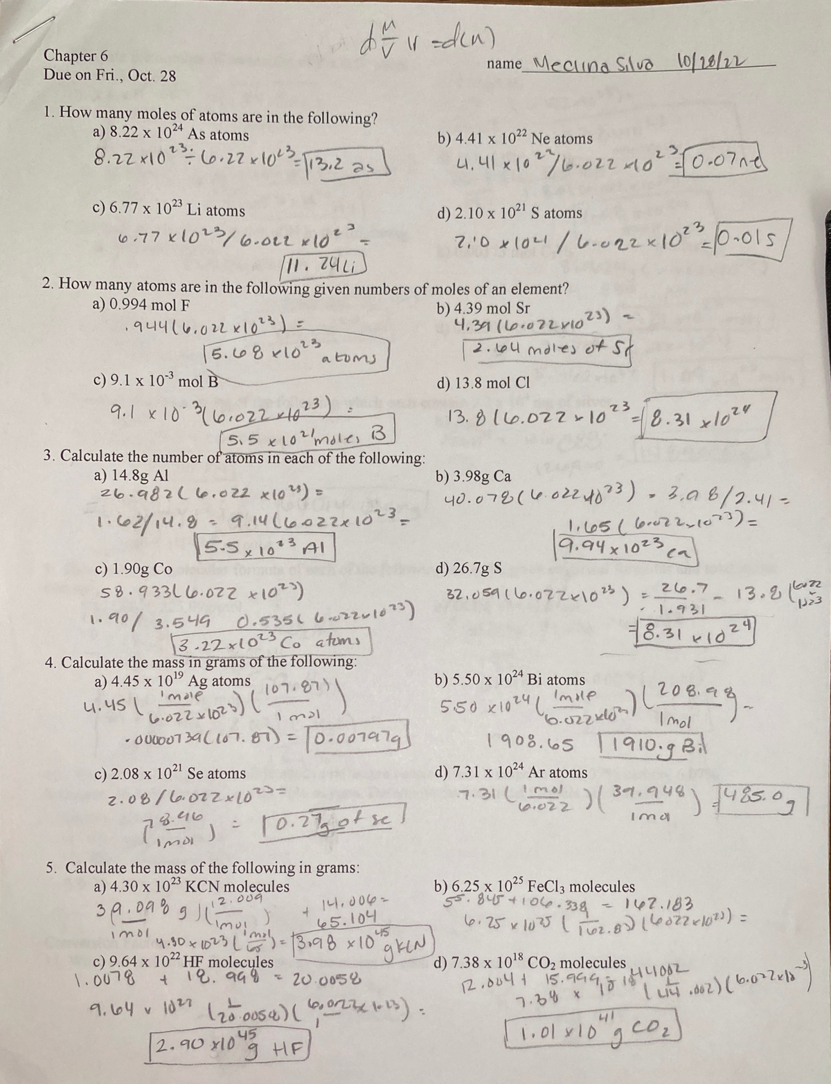 Ch 6 - Chapter 6 Hw assignment - Chapter 6 name Meclina Silva Due on ...