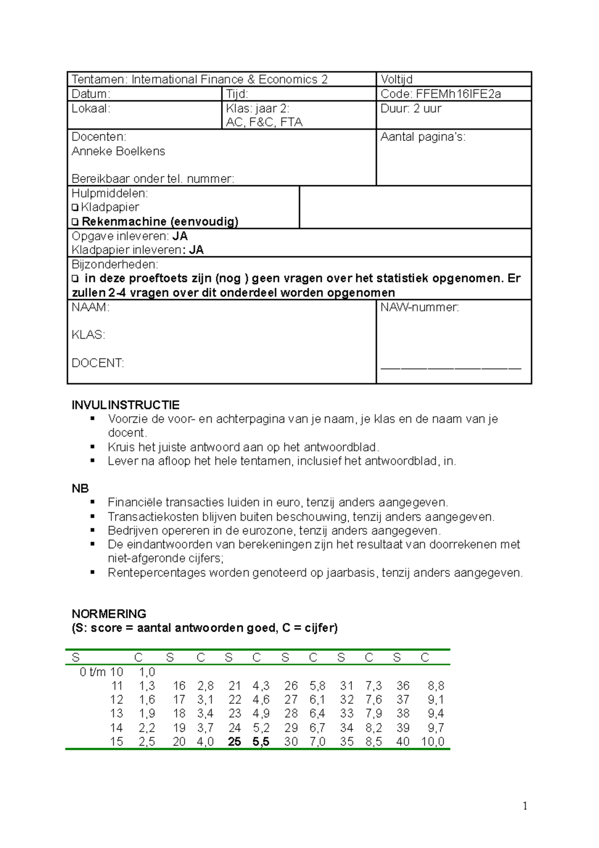 Proeftoets IFE2 2022-2023 Met Antwoorden Inclusief Statitsiekvragen ...