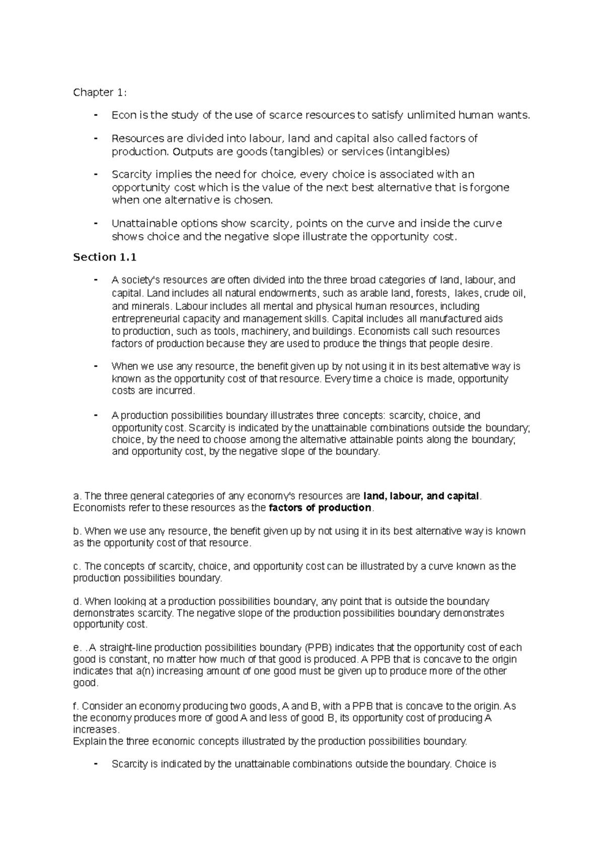 Econ 208 Chapter 1 - Lecture notes 1-32 - Chapter 1: Econ is the study ...