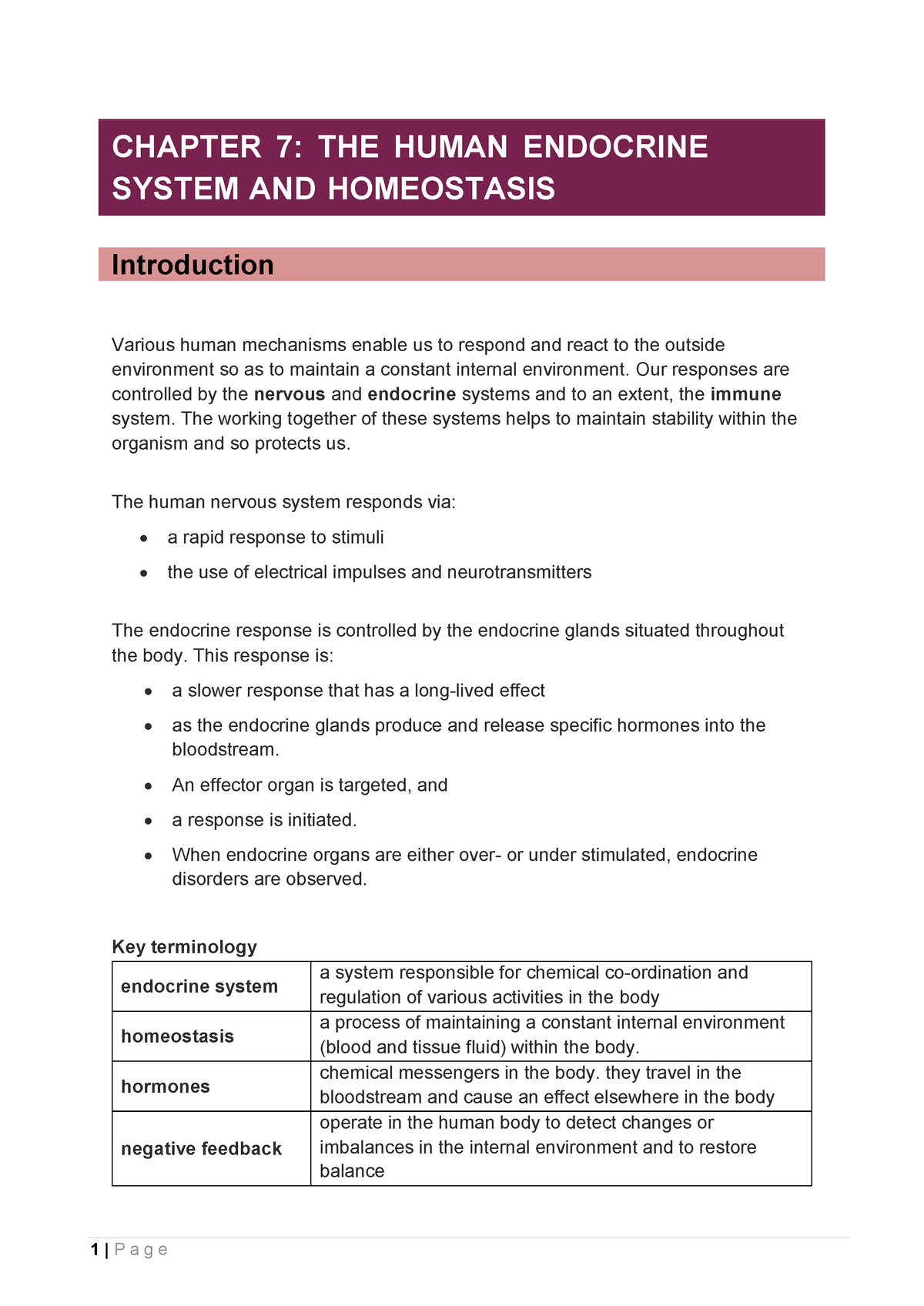 life science grade 12 assignment homeostasis