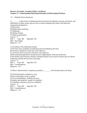 Chapter 10 BUSI 1110 FINAL EXAM ANSWER KEY - Business Essentials ...