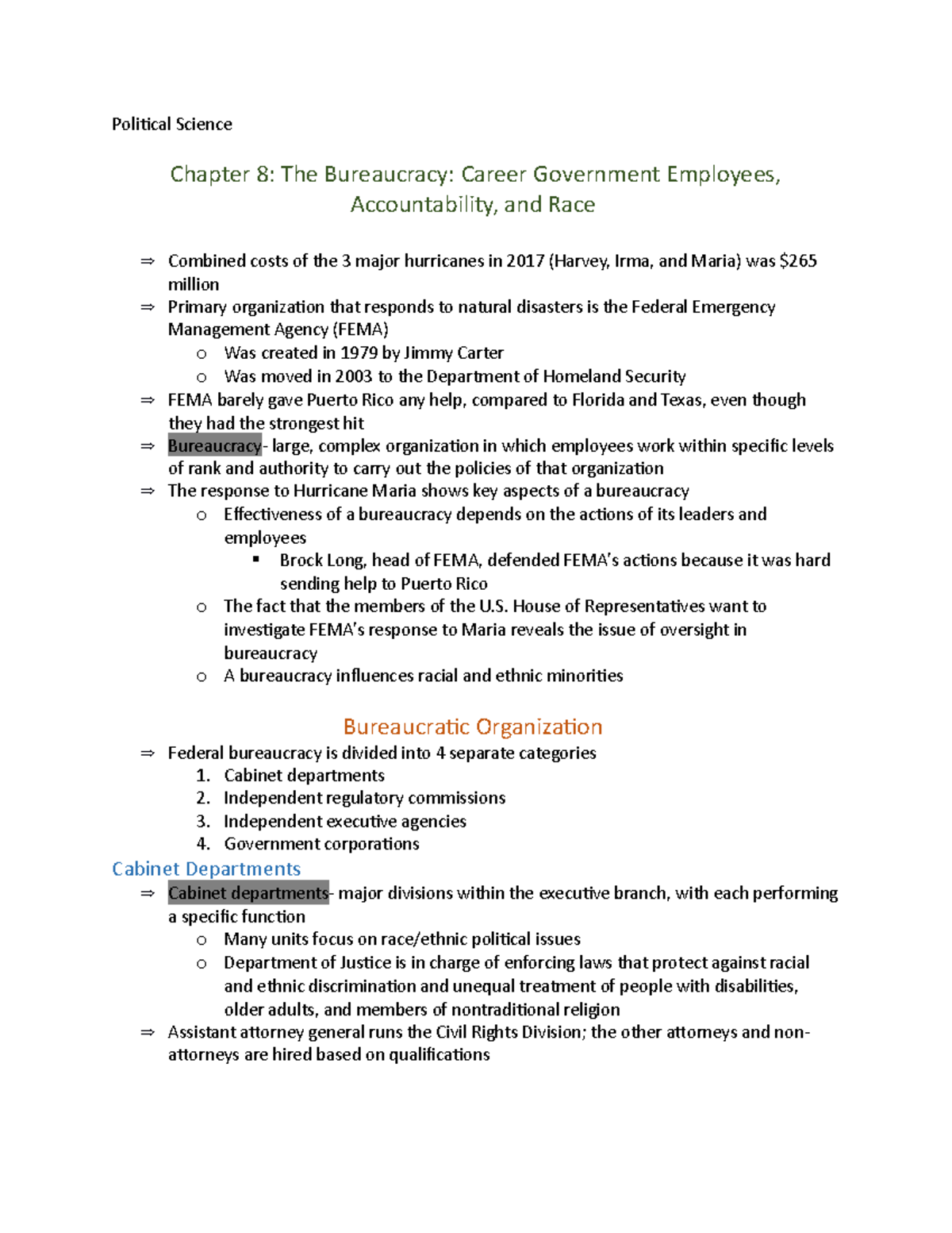 Political Science Chapter 8 notes .docx - Political Science Chapter 8 ...