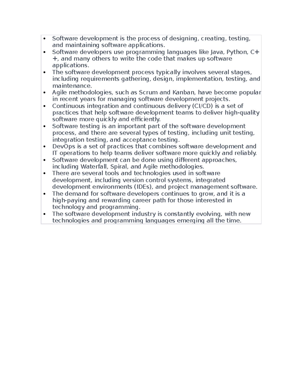 Soft ware - Writing that is helpful to students. - Software development ...