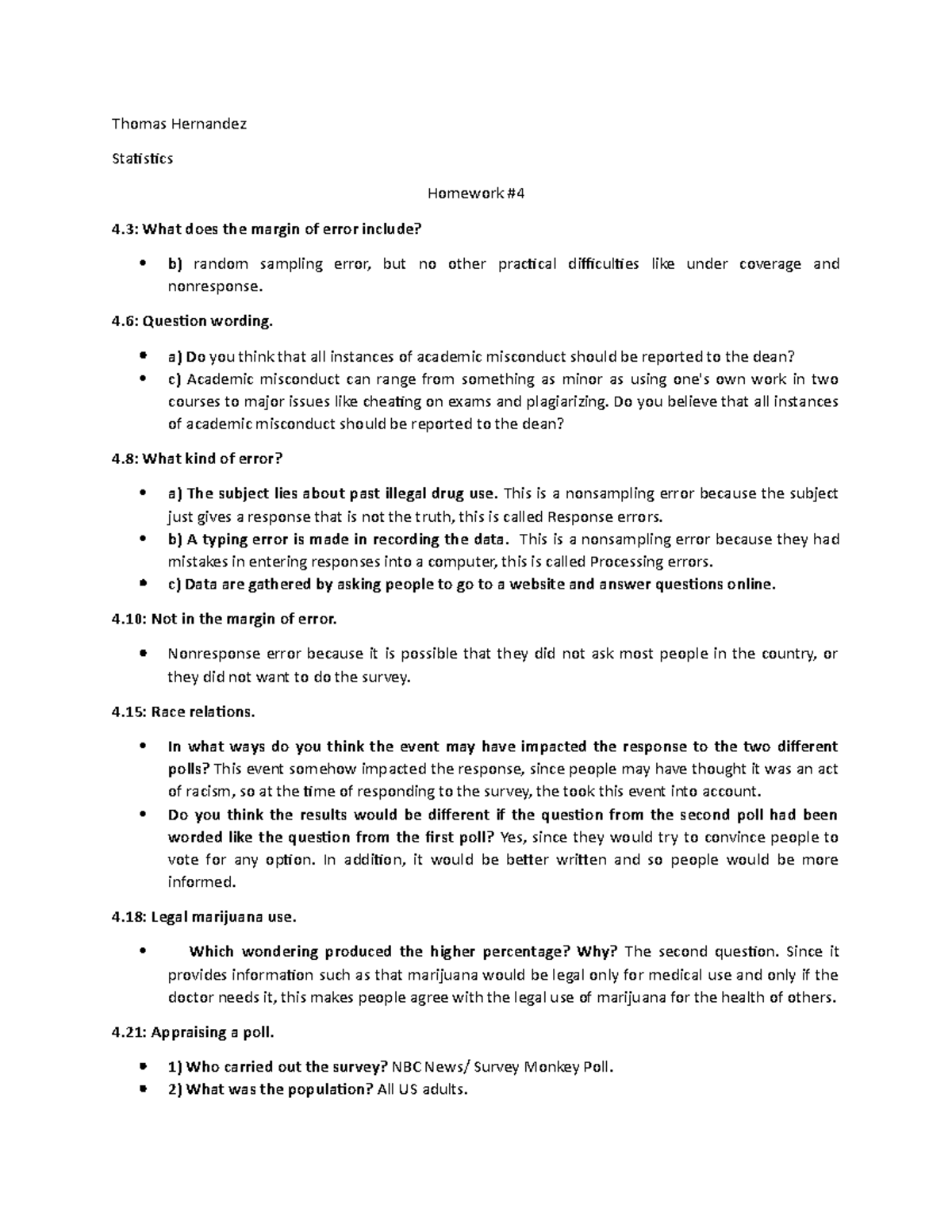 data and statistics homework 4