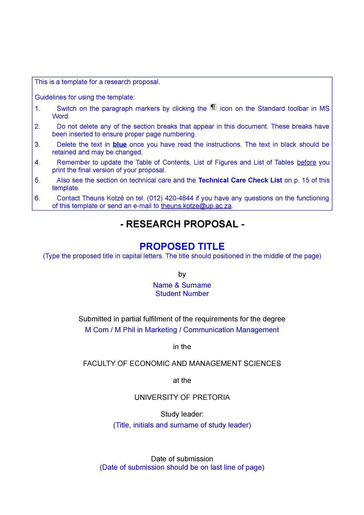 law research proposal template