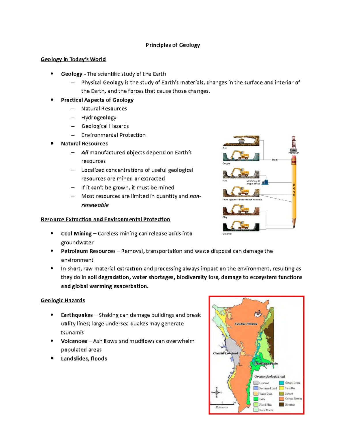 Geology Notes Principles of Geology Geology in Today’s World Geology