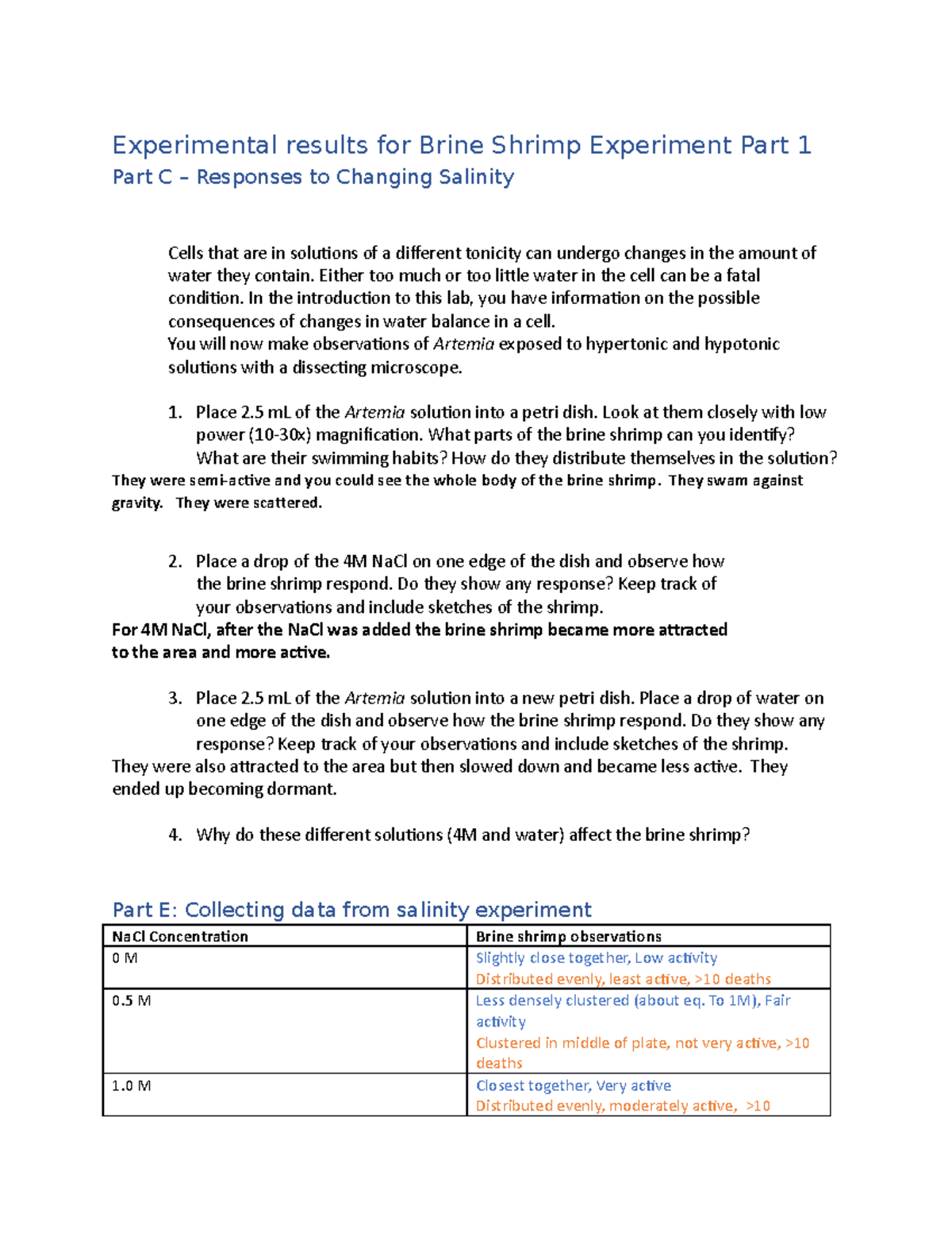 brine shrimp experimental design