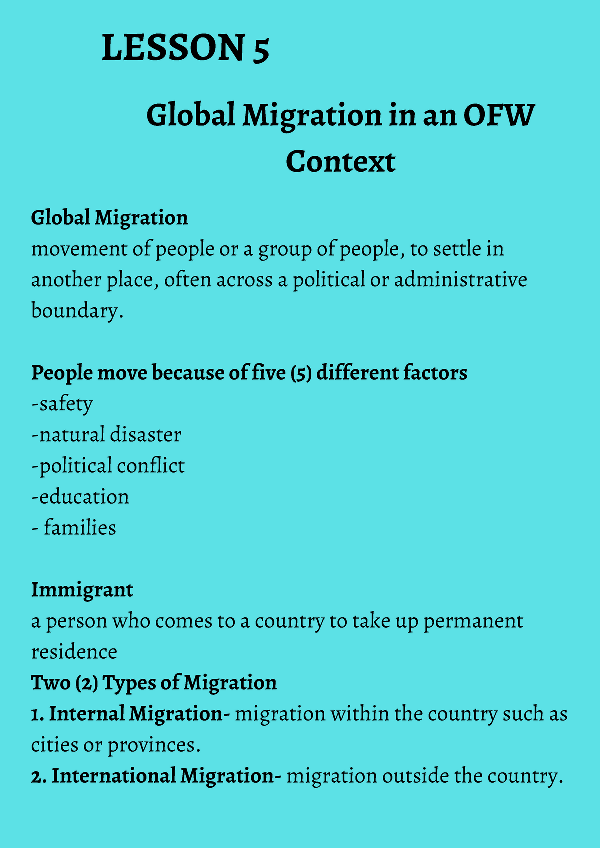 Reading #5 - Lecture Notes 2 - Contemporary World - DHVSU - Studocu