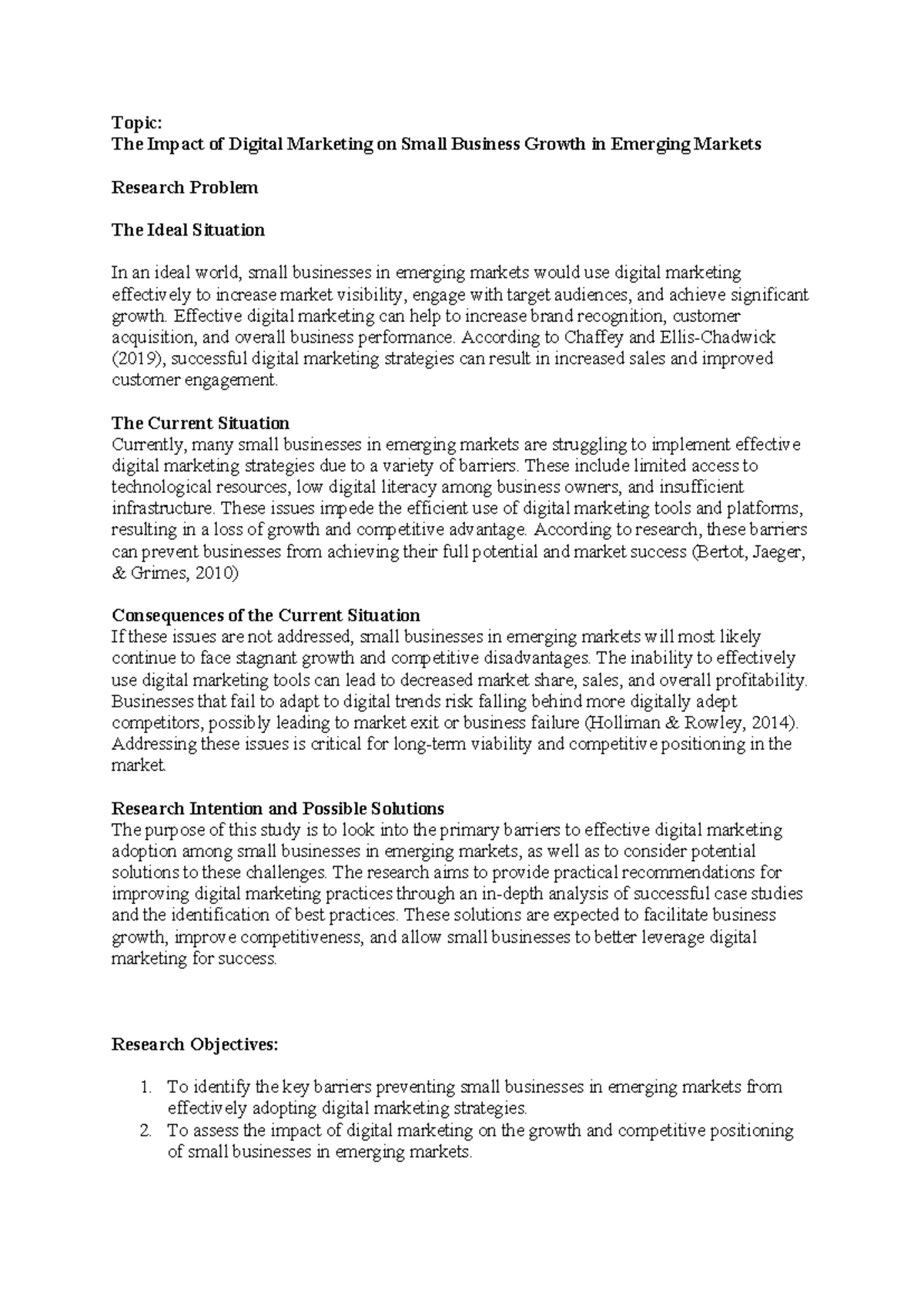 The Impact of Digital Marketing on Small Business Growth in Emerging ...