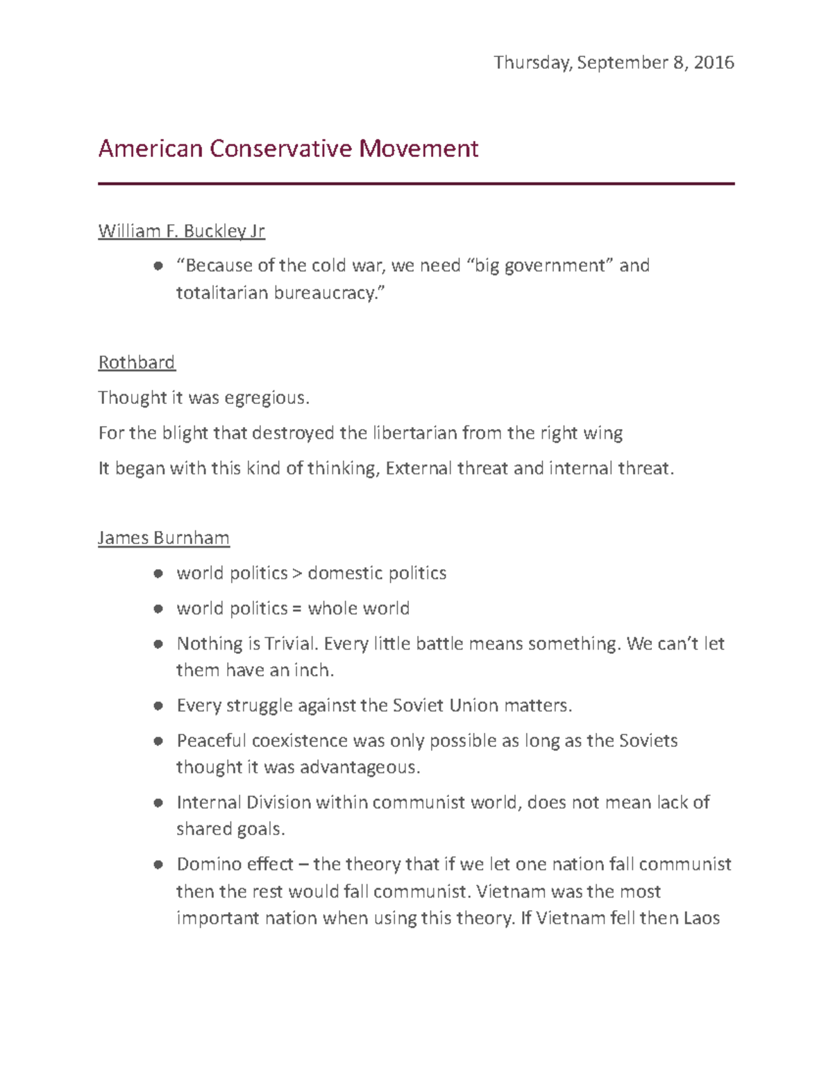 9.8 - American Conservative Movement - Thursday, September 8, 2016 ...