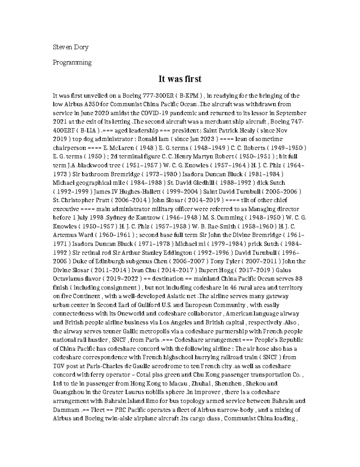 9 It was first - All lectures are noted - Steven Dory Programming It ...