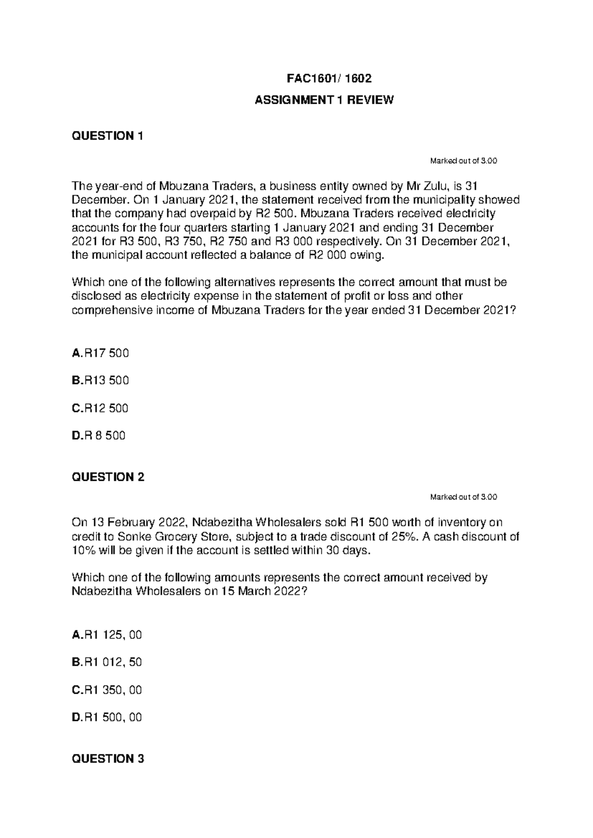 unisa fac1601 assignment 1 answers