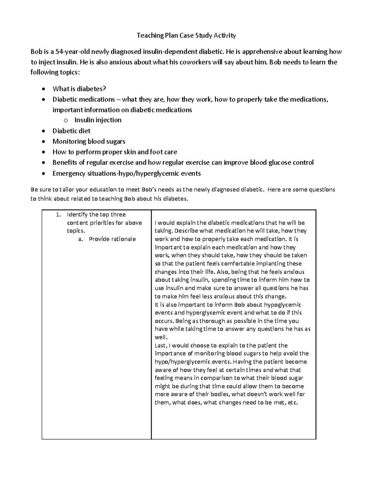 teaching plan for case study