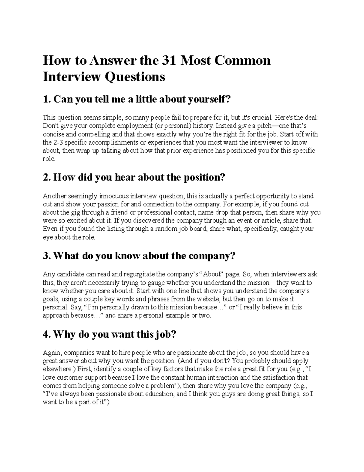 How To Answer The Most Common Interview Questions With Useful Examples   Thumb 1200 1553 